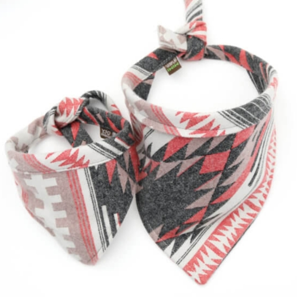 Southwest Dog Flannel Bandana NWT